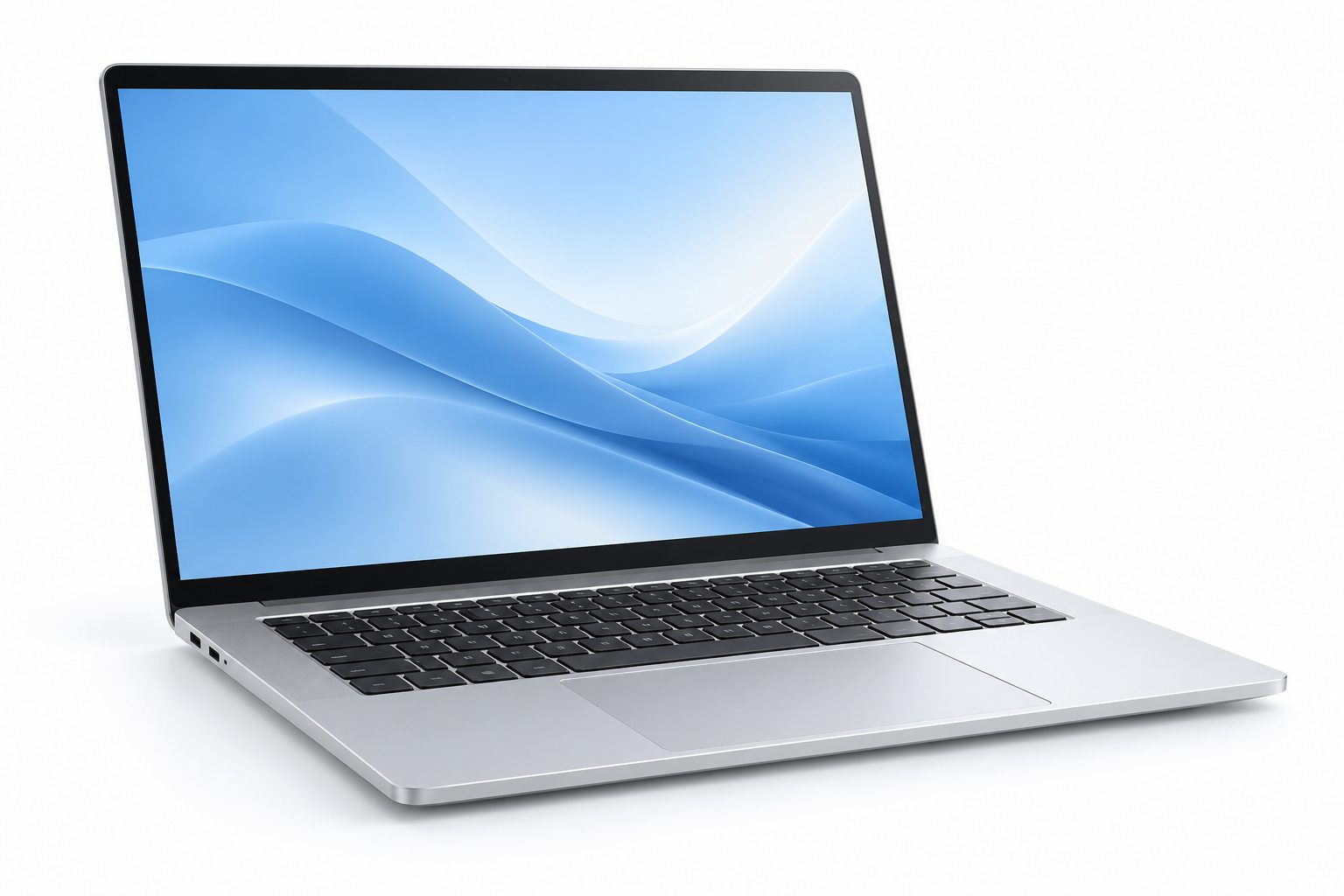 Modern laptop computer on a clean studio background